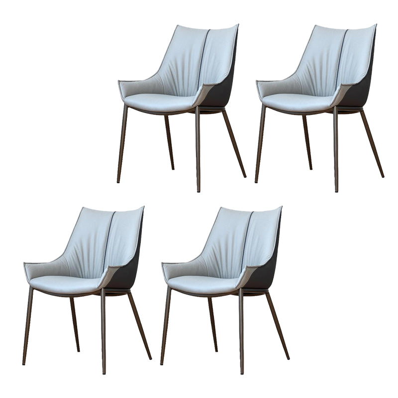 Industrial Arm Chair Metal Solid Back Dining Room Chair for Indoor