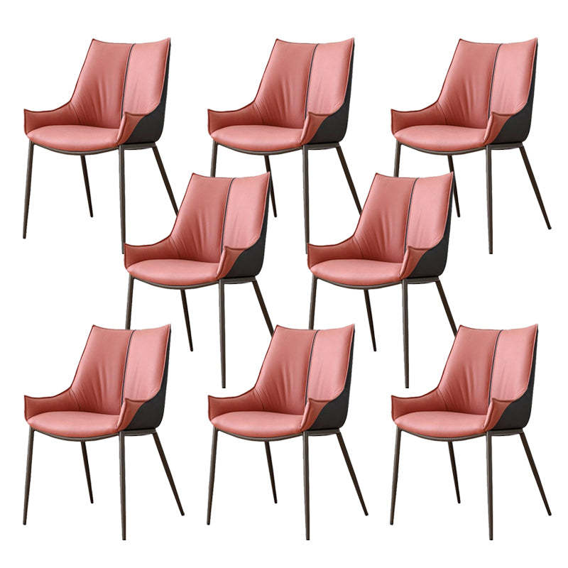 Industrial Arm Chair Metal Solid Back Dining Room Chair for Indoor