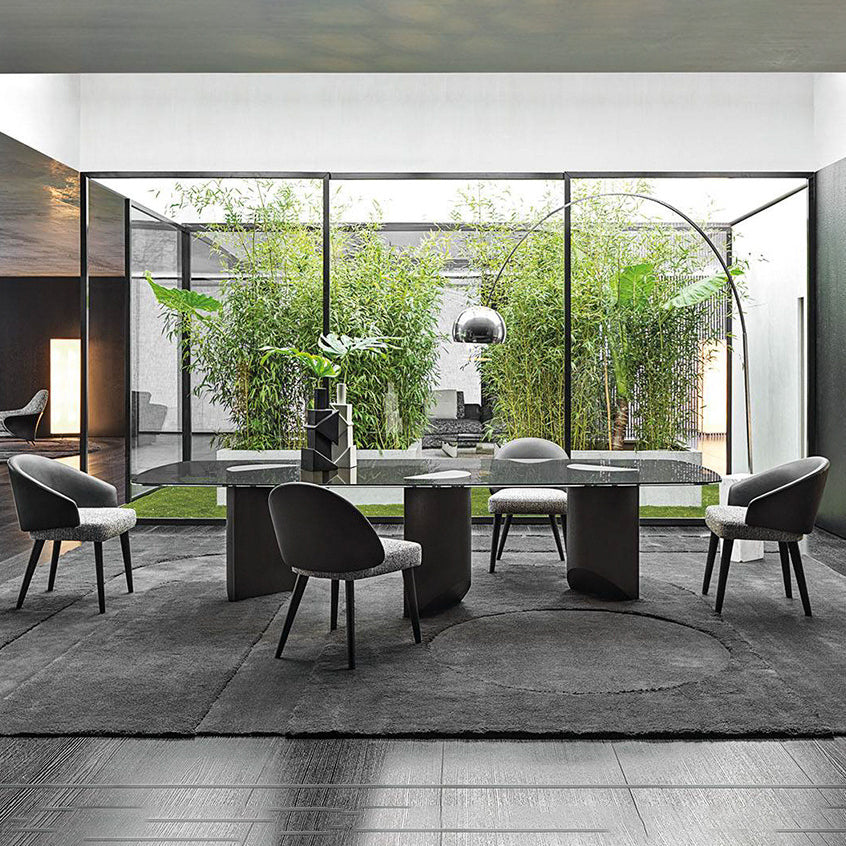 Industrial Arm Chair Metal Solid Back Dining Room Chair for Home