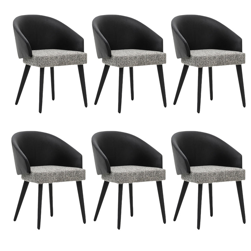 Industrial Arm Chair Metal Solid Back Dining Room Chair for Home