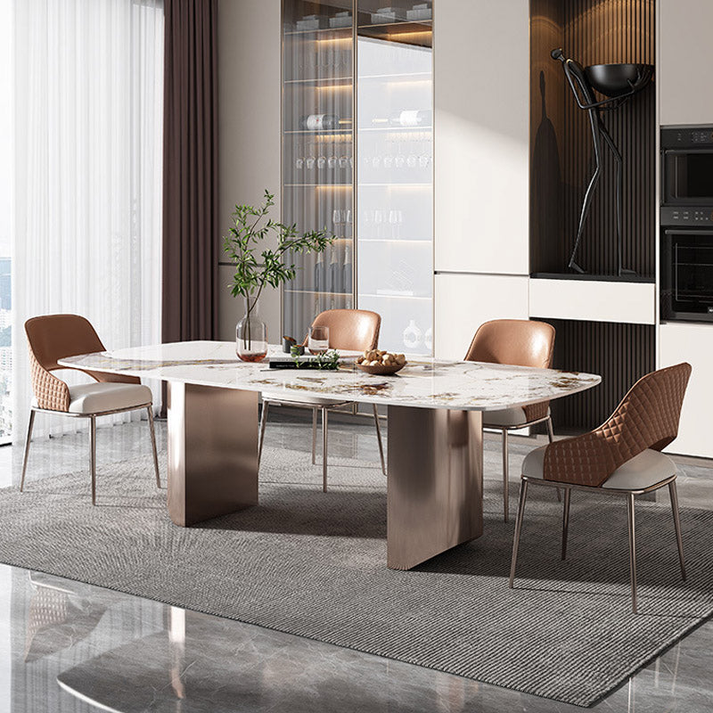 Contemporary Arm Chair Metal Open Back Dining Room Chair for Home