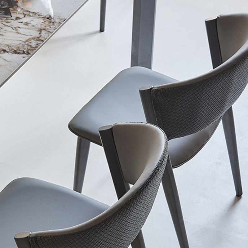 Modern Style Side Chair Open Back Metal Dining Room Chair for Kitchen