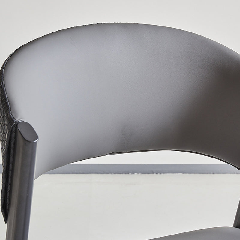 Modern Style Side Chair Open Back Metal Dining Room Chair for Kitchen