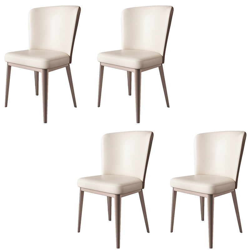 Modern Side Chair Metal Solid Back Dining Room Chair for Kitchen