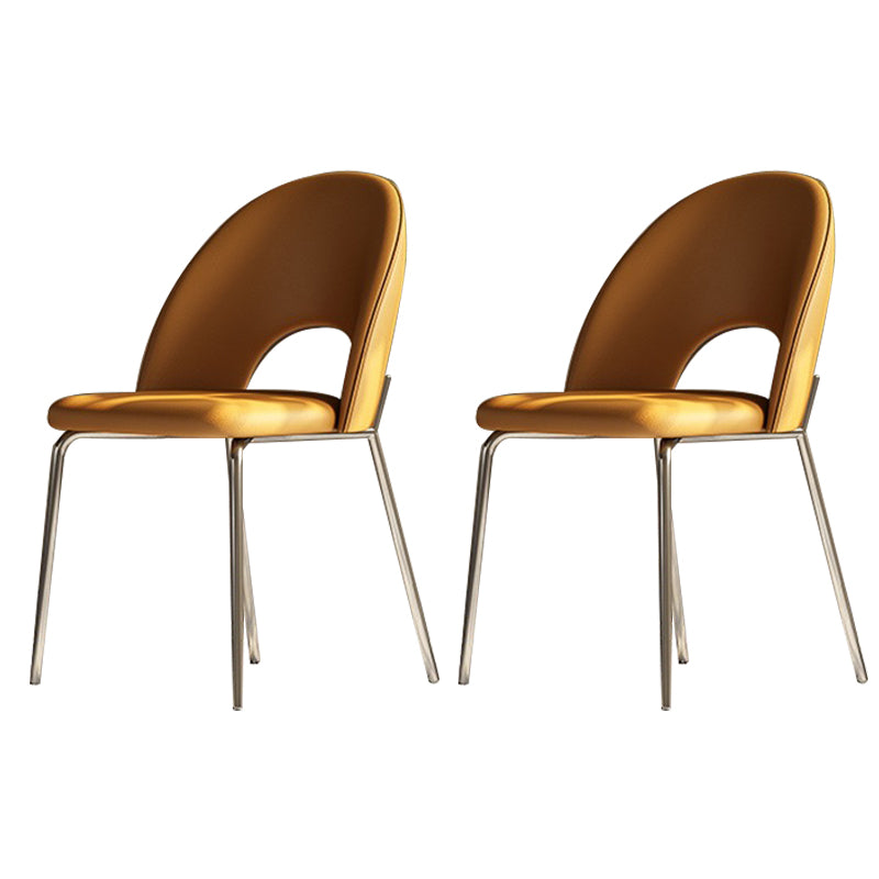 Modern Side Chair Open Back Metal Dining Room Chair for Kitchen