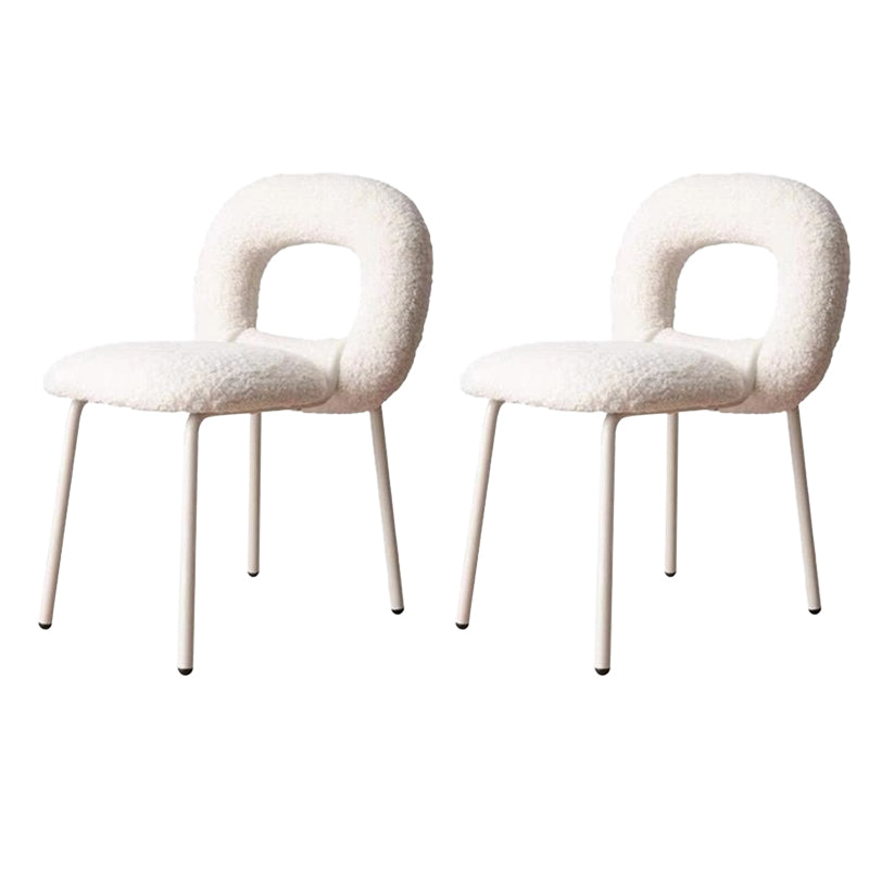 Modern Style Side Chair Metal Open Back Dining Room Chair for Kitchen