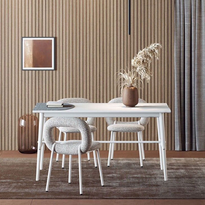 Modern Style Side Chair Metal Open Back Dining Room Chair for Kitchen