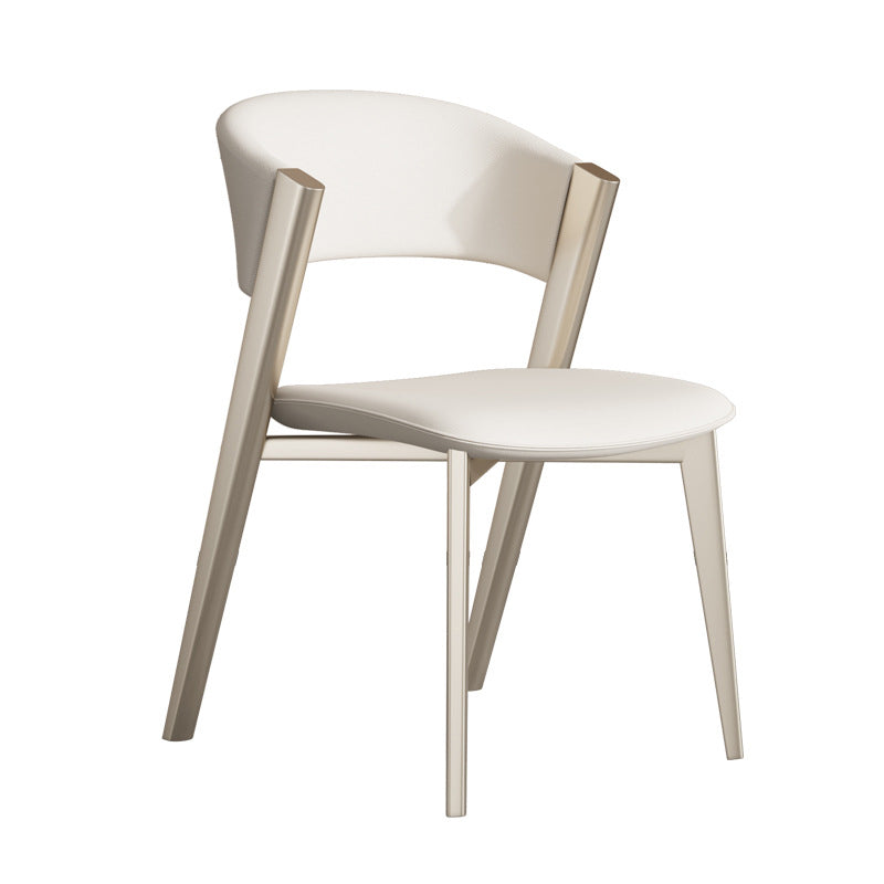 Modern Side Chair Metal Open Back Dining Room Chair for Brasserie