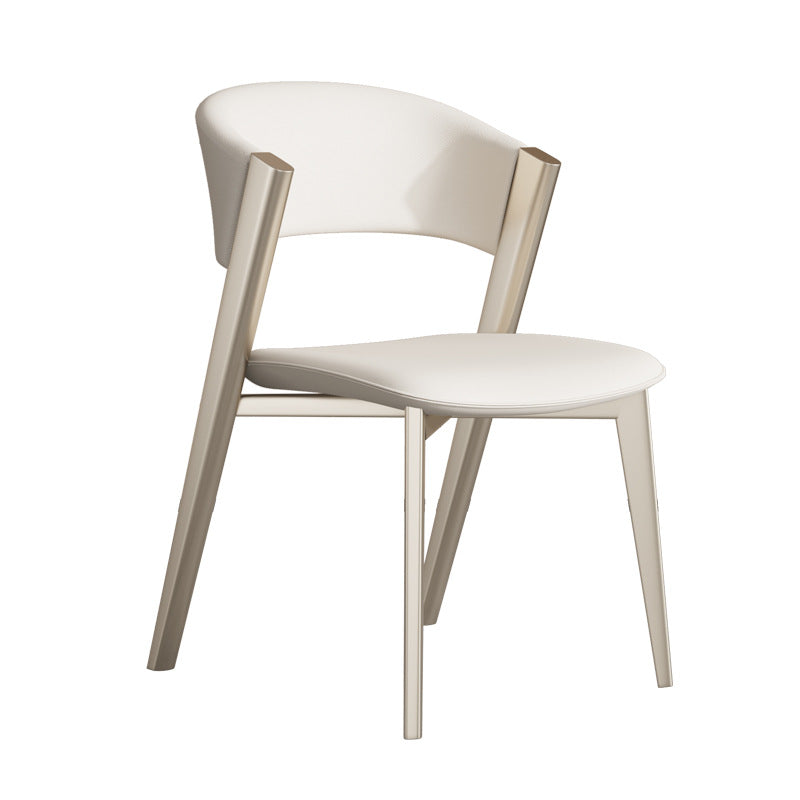 Modern Side Chair Metal Open Back Dining Room Chair for Brasserie