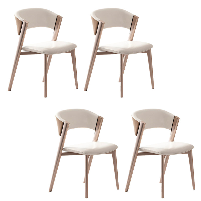 Modern Side Chair Metal Open Back Dining Room Chair for Brasserie