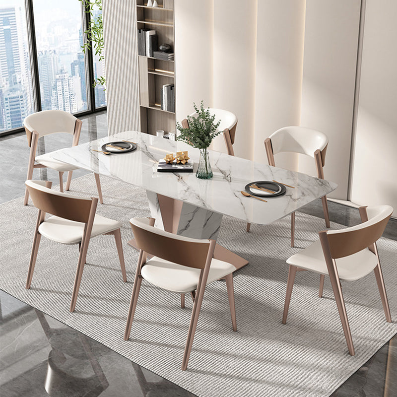 Modern Side Chair Metal Open Back Dining Room Chair for Brasserie