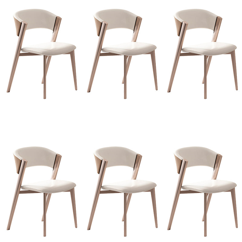 Modern Side Chair Metal Open Back Dining Room Chair for Brasserie