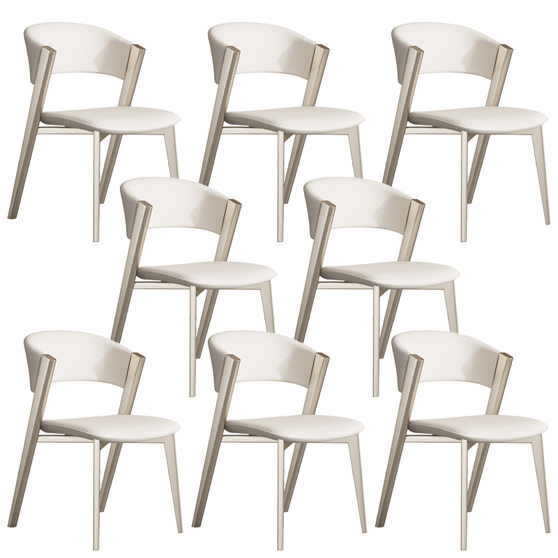 Modern Side Chair Metal Open Back Dining Room Chair for Brasserie