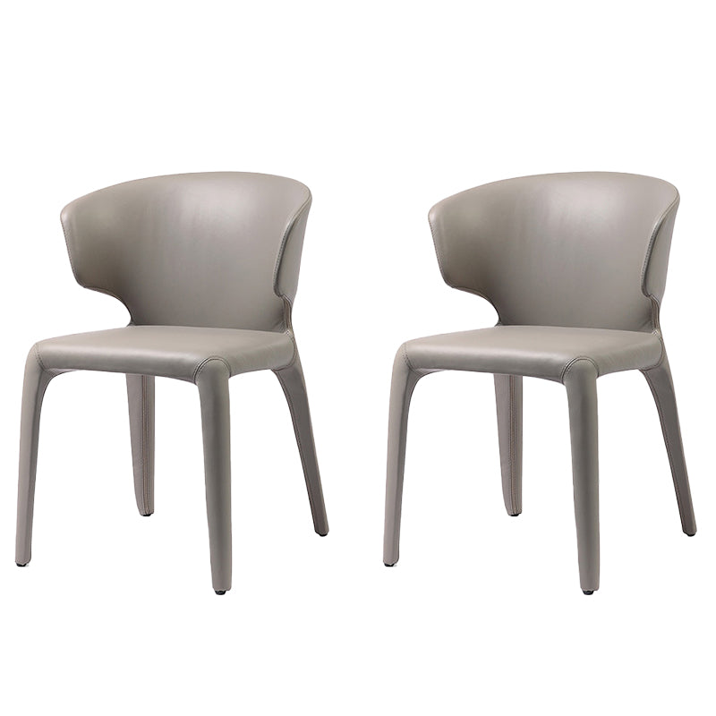 Modern Faux Leather Dining Chairs Wingback Parsons Dining Chair