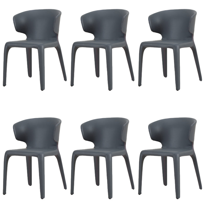 Modern Faux Leather Dining Chairs Wingback Parsons Dining Chair
