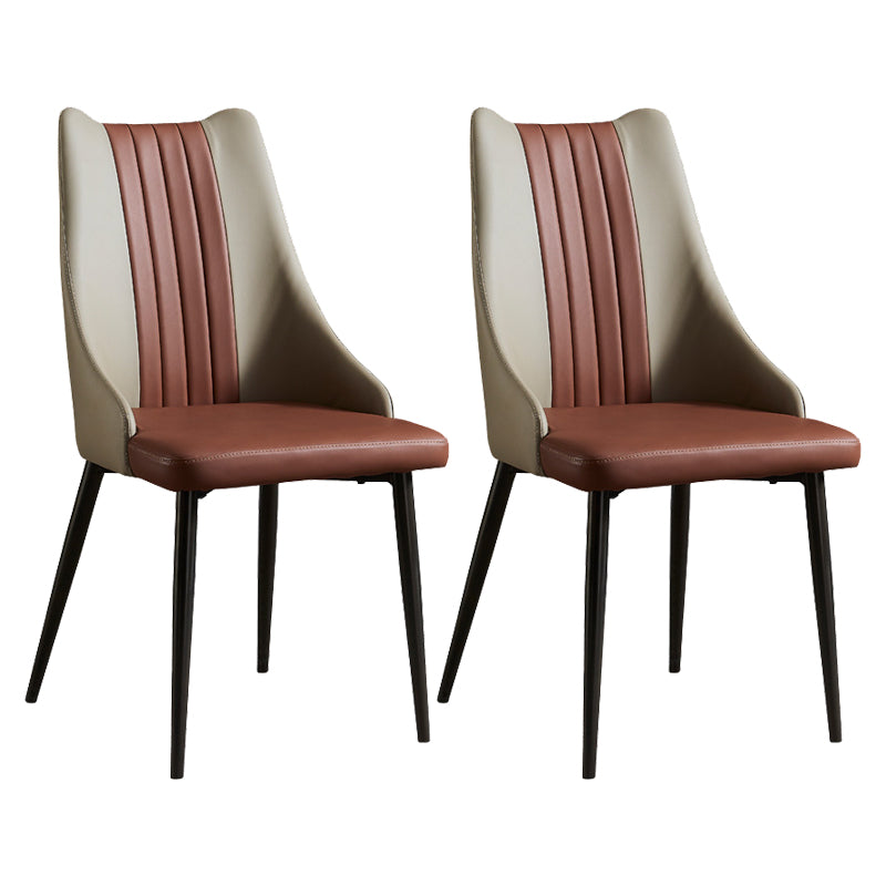 Dining Room Upholstered Chair Home Faux Leather Parsons Dining Chair