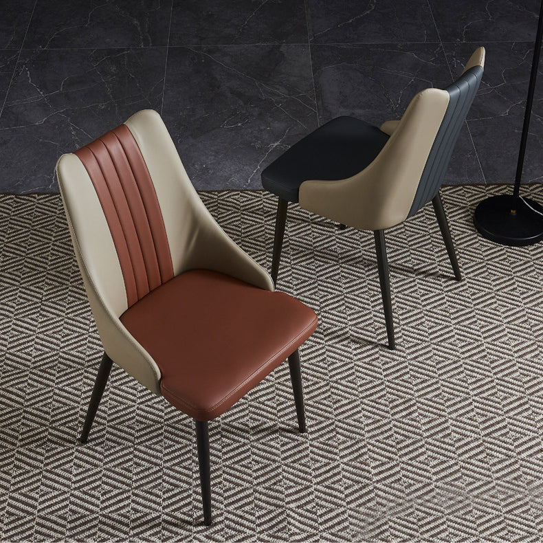 Dining Room Upholstered Chair Home Faux Leather Parsons Dining Chair