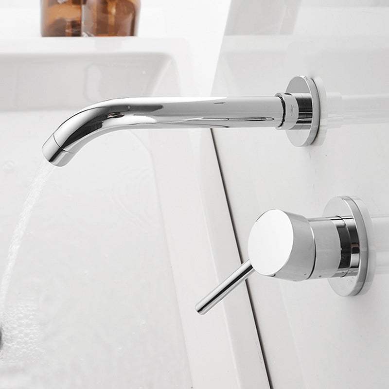 Wall Mounted Faucet Glam Style Vessel Sink Bathroom Faucet with Lever Handle
