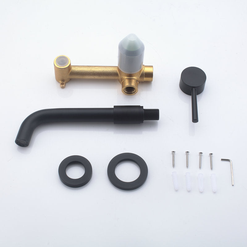 Wall Mounted Faucet Glam Style Vessel Sink Bathroom Faucet with Lever Handle