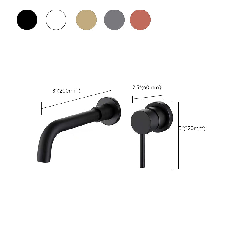 Wall Mounted Faucet Glam Style Vessel Sink Bathroom Faucet with Lever Handle