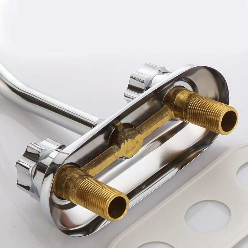 Circular 2-handle Bathroom Faucet Contemporary Brass Vessel Faucet