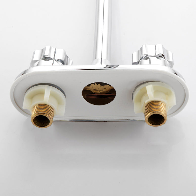 Circular 2-handle Bathroom Faucet Contemporary Brass Vessel Faucet