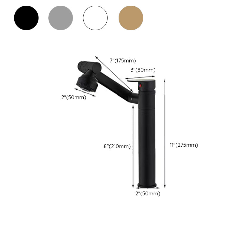 Vessel Sink Faucet Glam Style Single Lever Handle Faucet for Bathroom