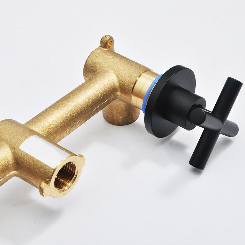 Modern Wall Mounted Sink Faucet Cross Handles Wall Mounted Faucets