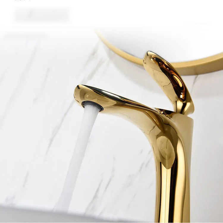 Glam Style Faucet One Lever Handle Vessel Sink Bathroom Faucet