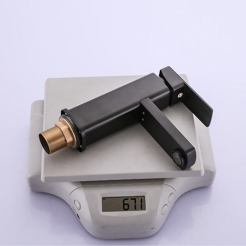 Industrial Bathroom Faucet Stainless Steel Lever Handles with Water Hose Vessel Faucet