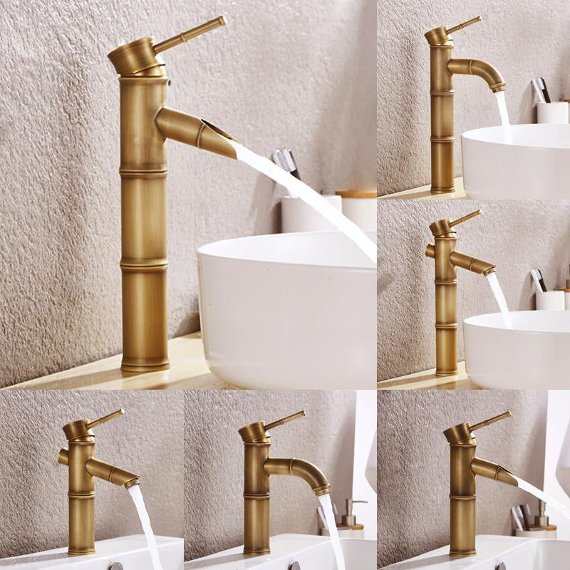 Lever Handle Farmhouse Faucet Circular Low-arc Sink Faucet for Bathroom