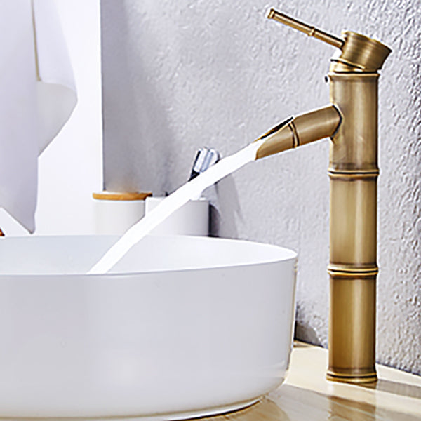 Lever Handle Farmhouse Faucet Circular Low-arc Sink Faucet for Bathroom