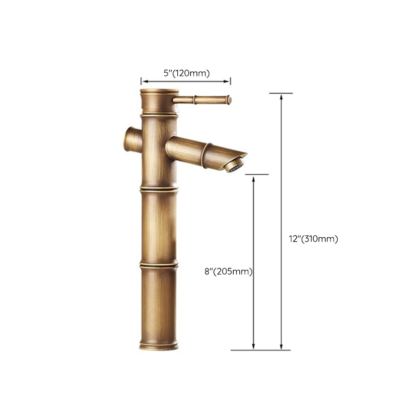 Lever Handle Farmhouse Faucet Circular Low-arc Sink Faucet for Bathroom