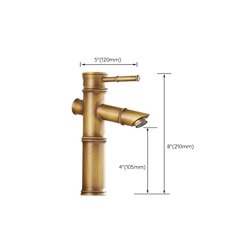 Lever Handle Farmhouse Faucet Circular Low-arc Sink Faucet for Bathroom