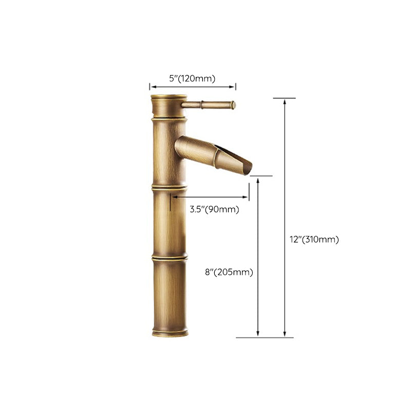 Lever Handle Farmhouse Faucet Circular Low-arc Sink Faucet for Bathroom