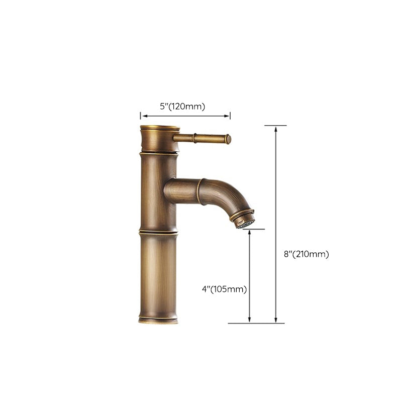 Lever Handle Farmhouse Faucet Circular Low-arc Sink Faucet for Bathroom