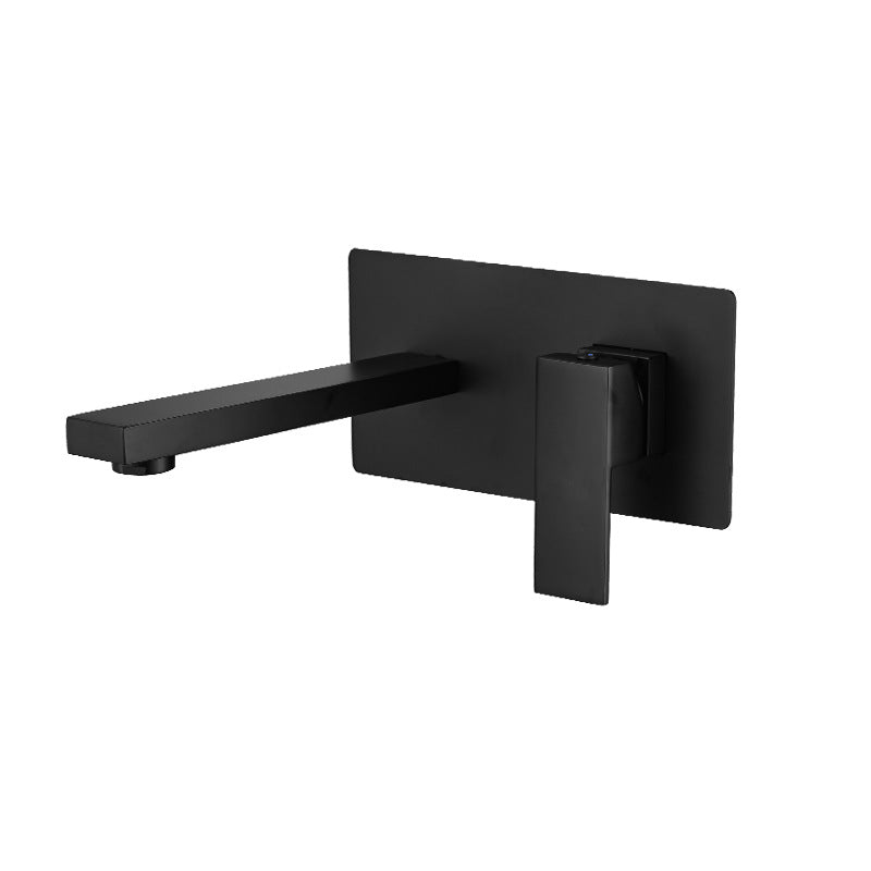 Contemporary Metal Sink Faucet Copper Wall Mounted Bathroom Faucet