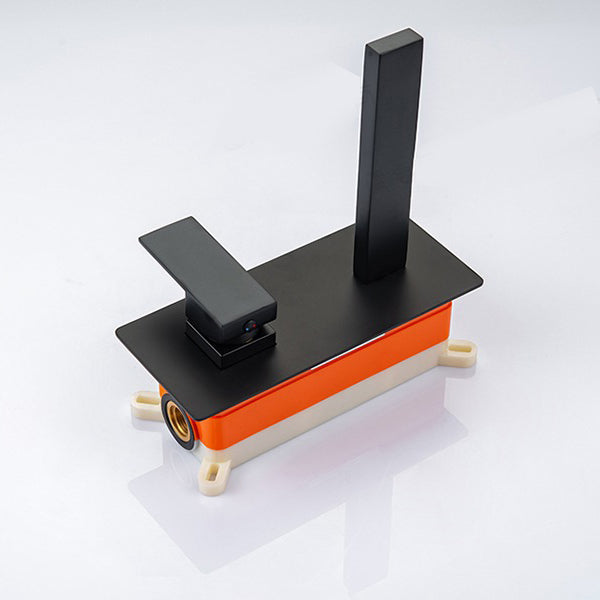 Contemporary Metal Sink Faucet Copper Wall Mounted Bathroom Faucet