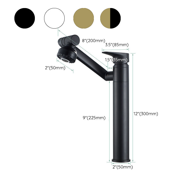 Glam Style Faucets Vessel Sink Faucet with Single Lever Handle
