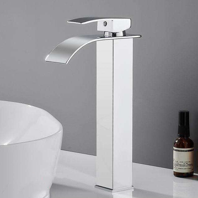Industrial Vessel Sink Faucet Stainless Steel Lever Handles Vessel Sink Bathroom Faucet