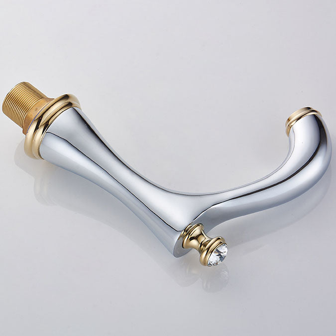 Widespread Faucet Glam Style 2 Lever Handles Faucet for Bathroom