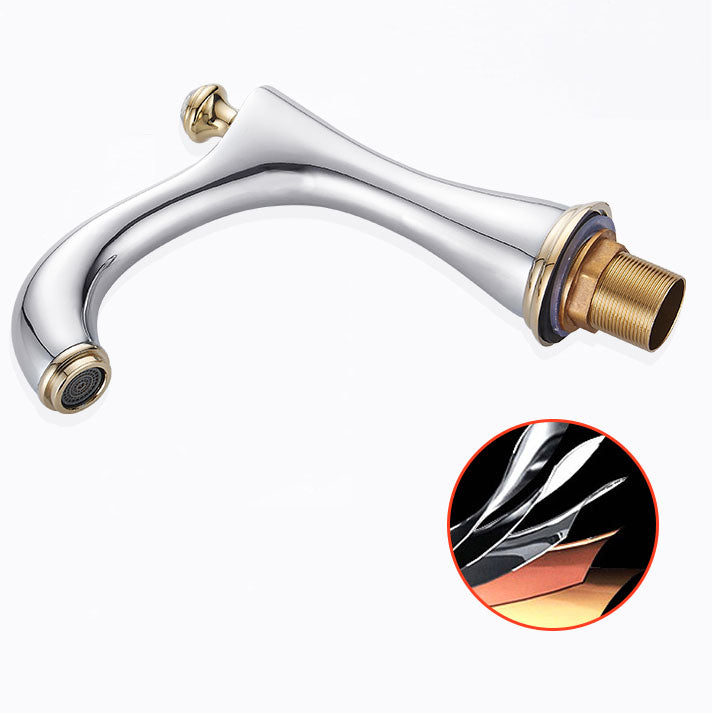 Widespread Faucet Glam Style 2 Lever Handles Faucet for Bathroom