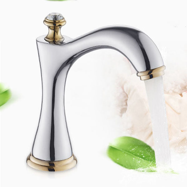 Widespread Faucet Glam Style 2 Lever Handles Faucet for Bathroom