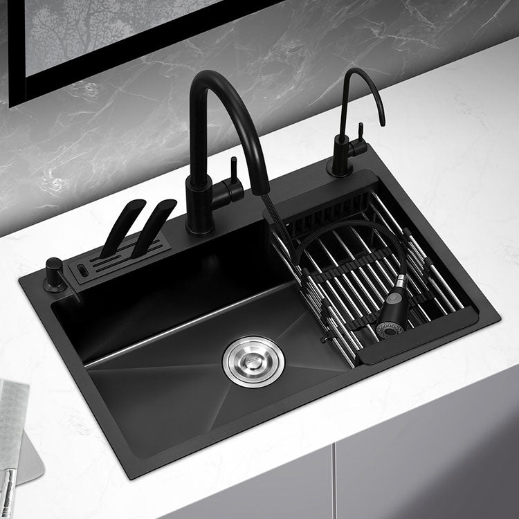 Stainless Steel Kitchen Sink Contemporary Style Single Bowl Kitchen Sink