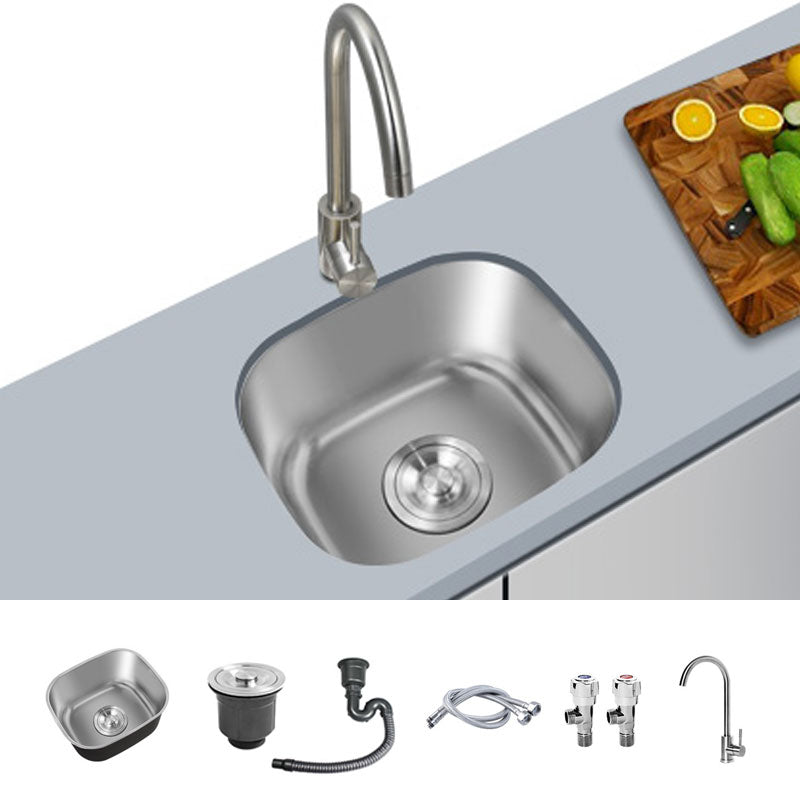 Contemporary Style Kitchen Sink Stainless Steel Undermount Kitchen Sink