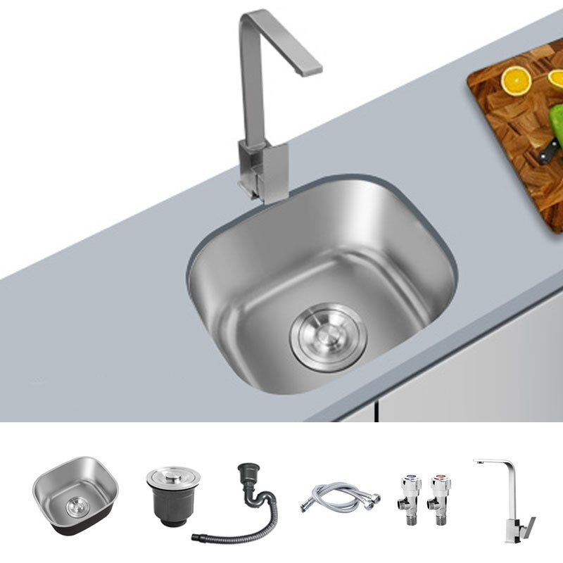 Contemporary Style Kitchen Sink Stainless Steel Undermount Kitchen Sink