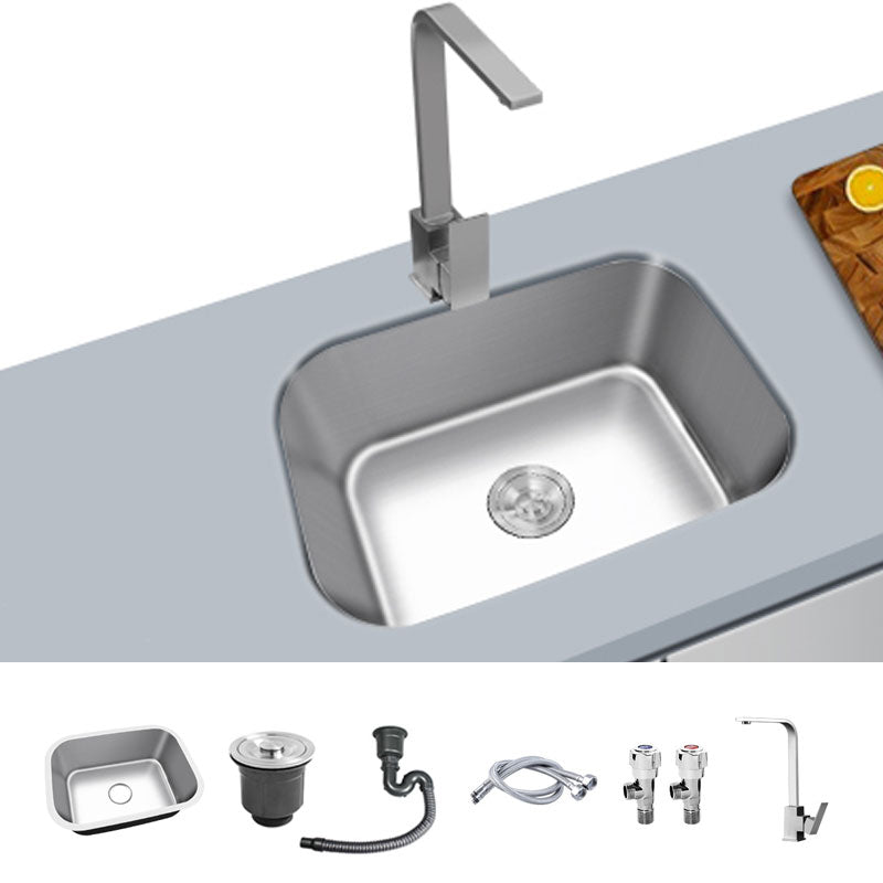 Contemporary Style Kitchen Sink Stainless Steel Undermount Kitchen Sink
