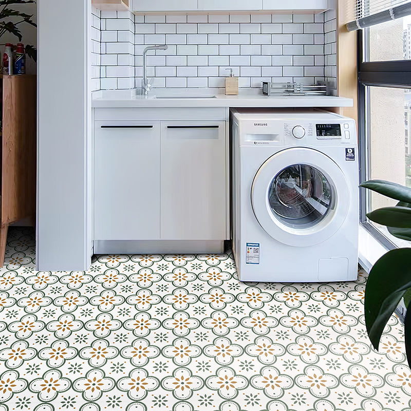 Peel and Stick PVC Flooring Matte Vinyl Flooring with Floral Pattern
