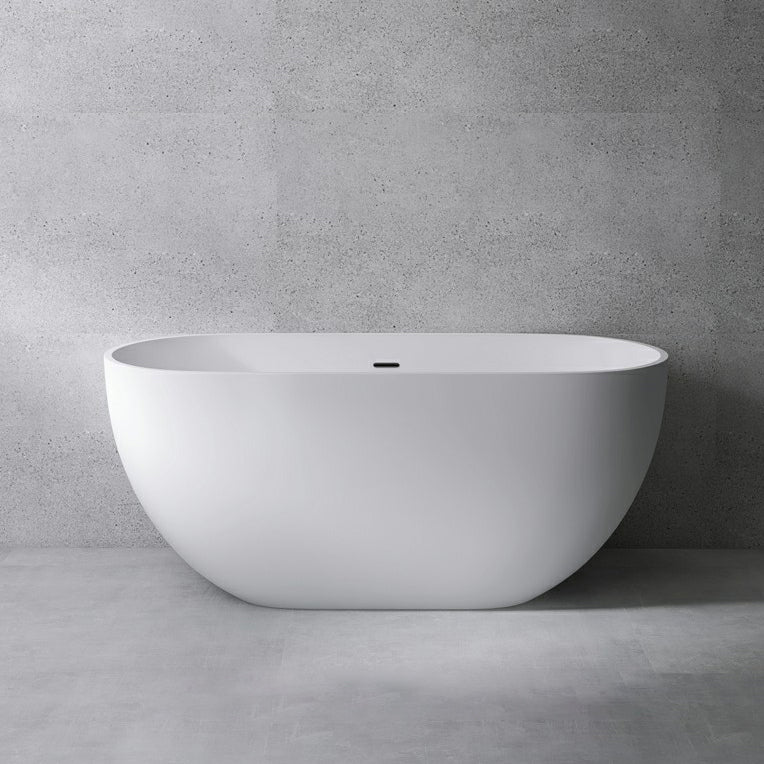Acrylic Oval Soaking Bath White Freestanding Bath Tub for Bathroom