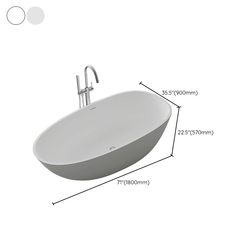 Modern Stone Soaking Bathtub Antique Finish Freestanding Bath Tub